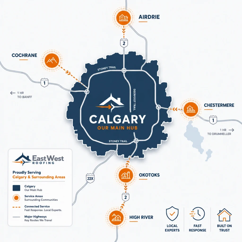 East West Roofing Services Areas